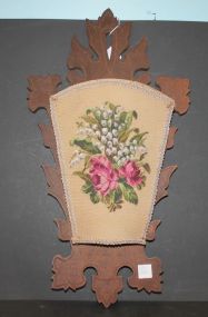 Needlepoint Victorian Wall Pocket for Papers 12