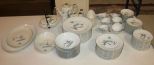 Kutani China Noritake 12 Dinner Plates, 12 Salads, 12 Bread/butter, 12 cups and saucers, 12 berry bowls, 12 cereals, gravy, salt/pepper, sugar, creamer, coffee, vegetable, two platters, covered round vegetable.