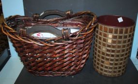 Basket with Books Lost landmarks of Mississippi, trash basket.