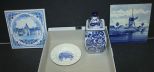 Biltmore Estate Tile, Covered Jar, Governor's Palace Ashtray made in Holland tile.