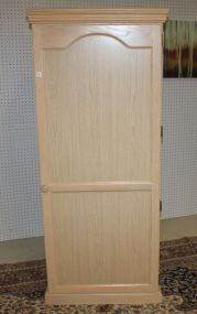 Single Door, Five Shelf Interior Entertainment Cabinet and Computer Desk 25