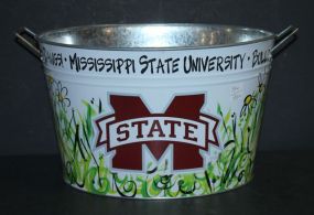 Mississippi State Galvanized Bucket New bucket with handles, 9