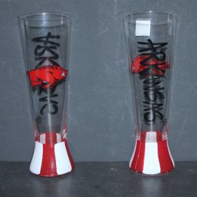 Pair of University of Arkansas Pilsner Glasses New pilsner glasses, 10