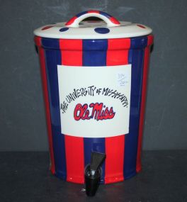 University of Mississippi Dispenser New Ole Miss pottery dispenser with spout and lid, 8