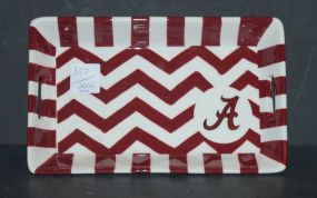 University of Alabama Tray New Roll Tide pottery tray with handles, 8