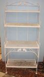 Four Shelf, Painted White Iron Shelf 29