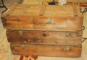 Three Wooden Ammo Boxes 39