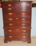 Bassett Furniture Glass Top Chest 6 drawers, 38