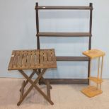 Napa Valley Wine Rack, Plate Rack, and Wood Seat