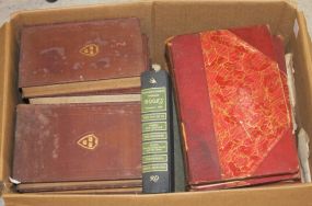 Several Leather Bound Books, Hymn Books, and Harvard Classics