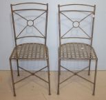 Two iron Chairs matches lot 479