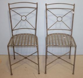 Two iron Chairs matches lot 479