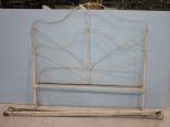Painted iron Double Size Bed has rails, 52