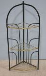 Iron and Brass Corner Shelf 16