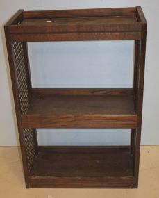 Bookcase with Three Shelves, Rattan Sides 26