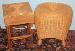 Two Wicker Stools