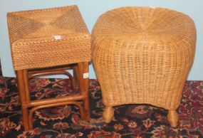 Two Wicker Stools