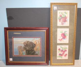 Framed Print of Fruits, Dog Looking For Duck Print by Randy McGovern Print of fruits 9