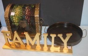 Family Sign, Small Chest, and Tray