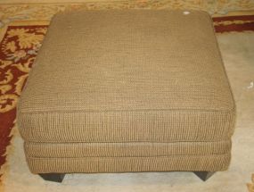 Large Ottoman Covered In Tweed 32
