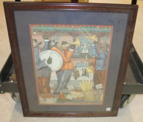 New Orleans Jazz Print signed Luttrell