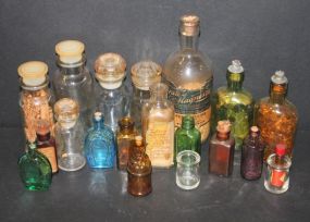 Old Bottles Including toilet lotion, royal lime.