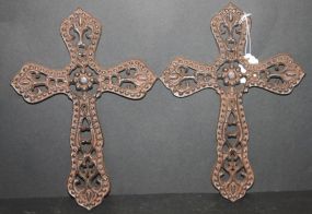 Pair of Repro. Cast Iron Crosses 8