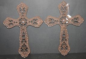 Pair of Repro. Cast Iron Crosses 8