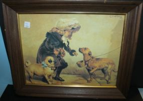 Girl with Two Dogs Framed Print 22
