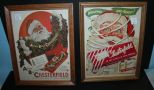 Two Framed Chesterfield Advertising Prints Christmas 1946 and 1955, 11
