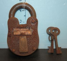 Reproduction Confederate State Armory Lock and Keys