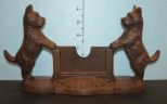 Repro. Cast Iron Scottie Dog Business Cardholder 11