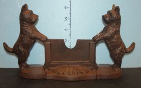 Repro. Cast Iron Scottie Dog Business Cardholder 11