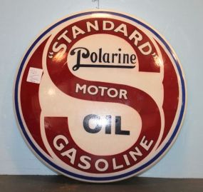 Repro. Metal Standard Oil Button Sign 12
