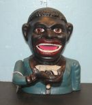 Repro. Cast Iron Jolly Boy Mechanical Bank 6