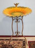 Repro. Metal Art Work Sunflower Bird Bath 21