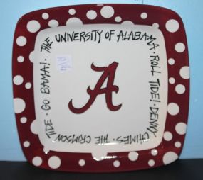 University of Alabama Square Plate 10