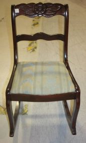 Rose Carved Rocker Mahogany