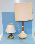 1960s Lamp and Brass Lamp