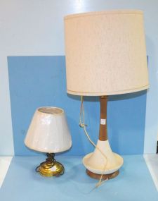 1960s Lamp and Brass Lamp