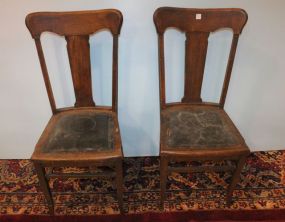 Two Oak Side Chairs
