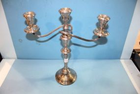 Gorham Silverplate Three Arm Candelabra