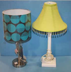 Two Small Contemporary Lamps