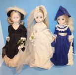 Three Collectibles Dolls