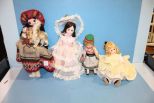 Four Vintage Dolls