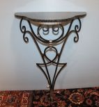 Iron Marble Top Wall Mounted Console Table