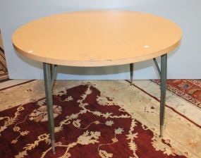 Formica Top/Iron Leg Round Table
