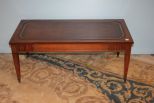 Vintage Leather Top Coffee Table