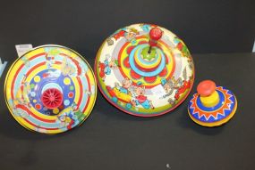 Three Vintage Spin Tops