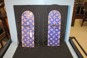 Porcelain and Iron Wall Sconces